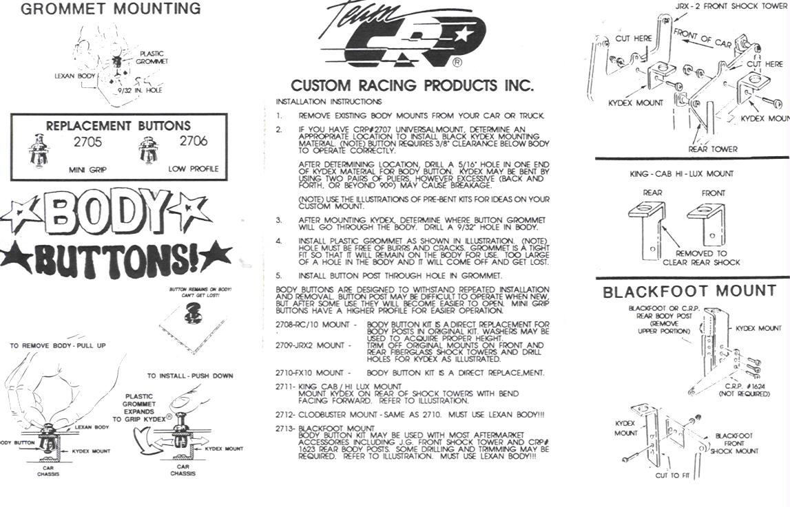 CRP 2707 instruction sheet